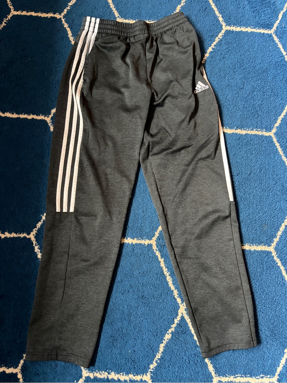 adidas Kids Black Joggers with White 3-Stripes